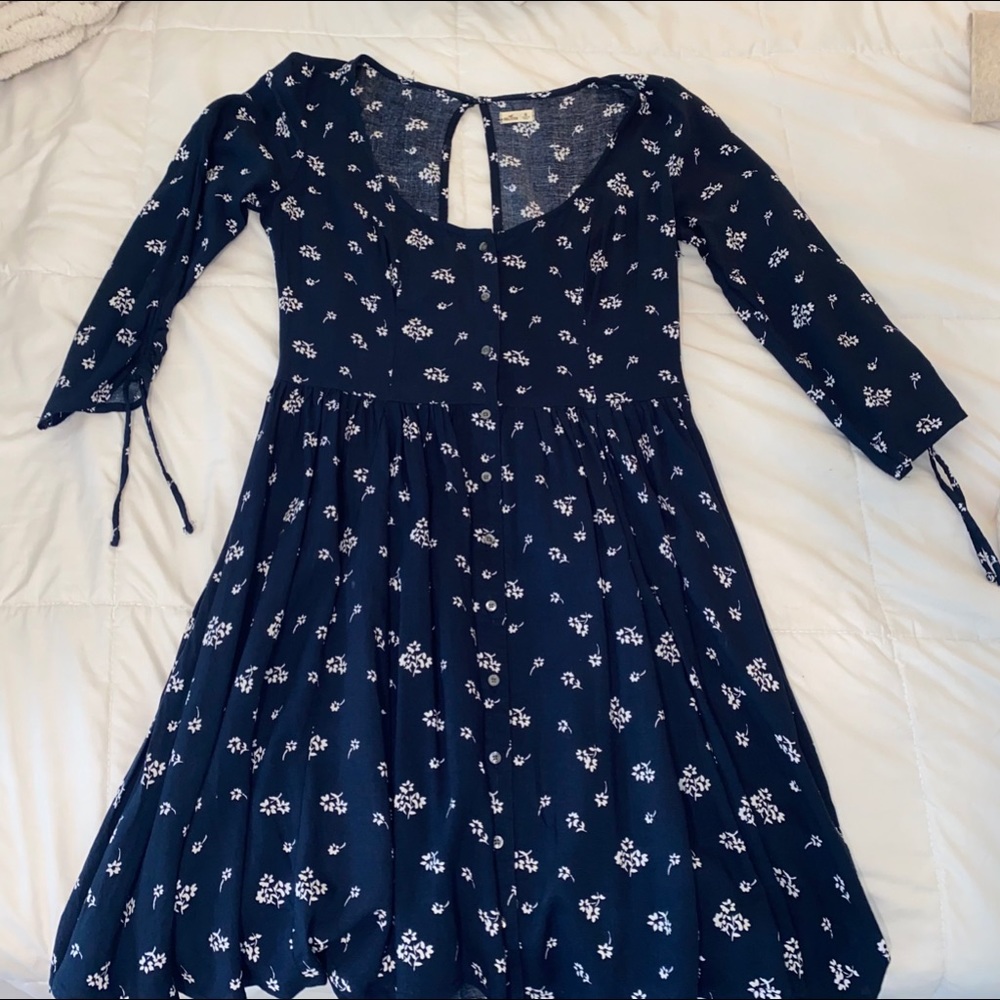 Hollister Navy button up dress